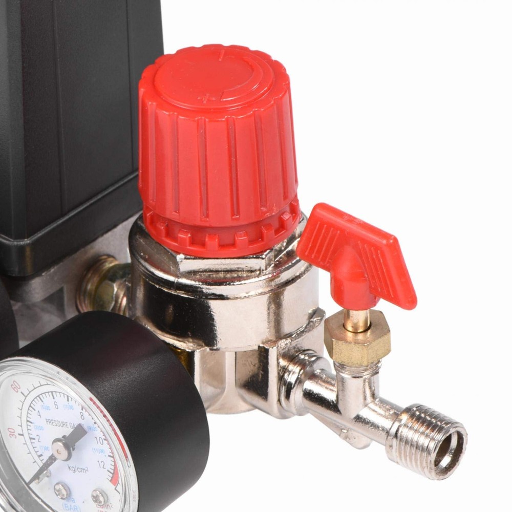 Small Air Compressor Pressure Switch Control Valve with Regulator Gauges Air ...