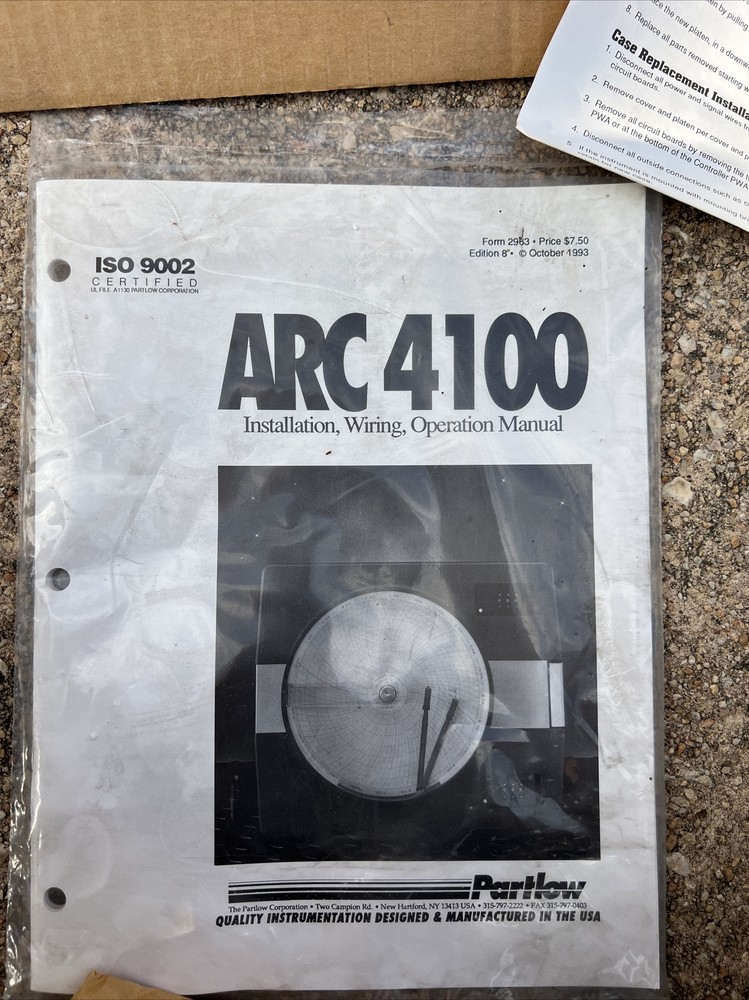 Arc4100 Graphing Circular Recorder Lab Partlow Arc 4100 Chart Chart Plate Paper