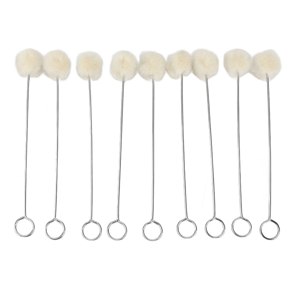 100pcs Wool Ball Brush HandMade DIY Durable Practical Leather Tools