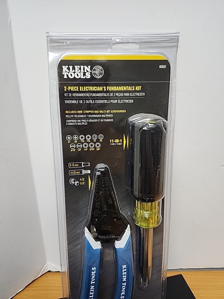 Klein Tools 2 Piece Set Wire Stripper/Cutter & 11-In-1 Multi-Bit Driver #92922