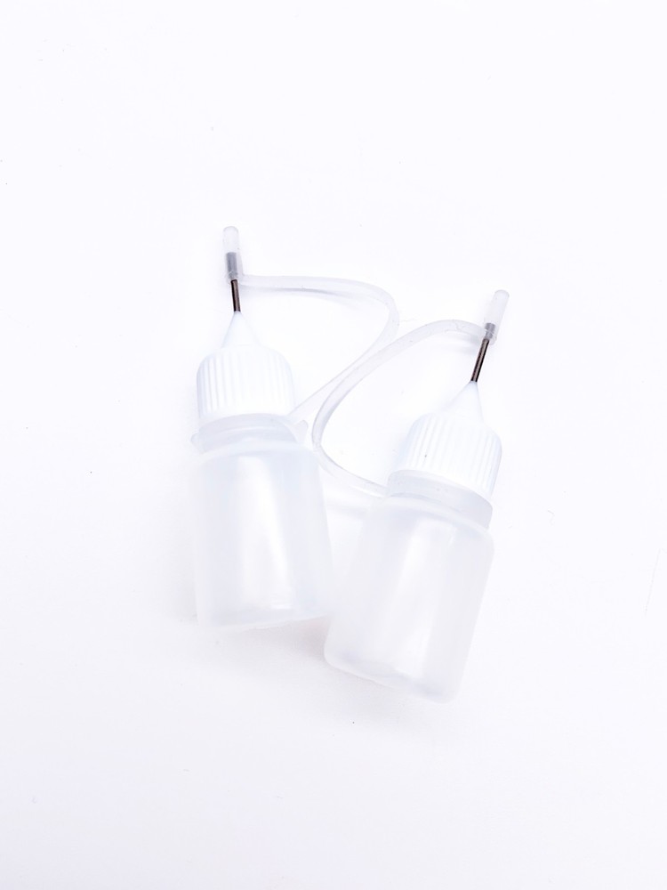 2 x 5ml Precision Tip Glue Applicator Bottle Empty Ideal for Quilling