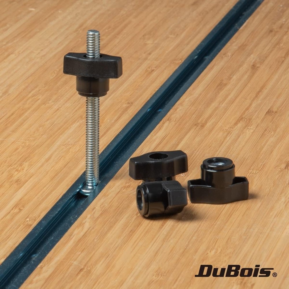 DuBois 5/16"-18 Wing Knobs 10 Pack, Clamping with 7/8 Depth, Black