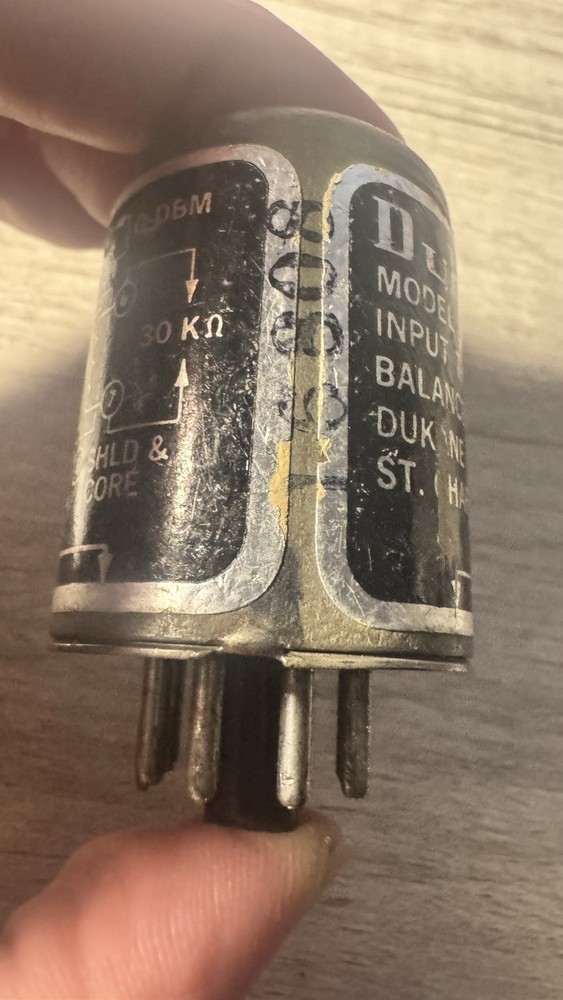 DUKANE Model 3A65A Input Transformer Microphone Amplifier NOS Balanced 600ohm