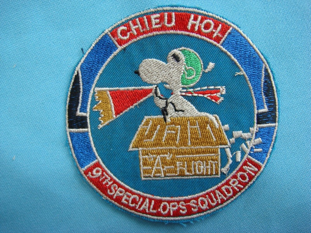 VIETNAM WAR  PATCH, US A FLIGHT 9th SPECIAL OPERATIONS SQUADRON  "SOS"
