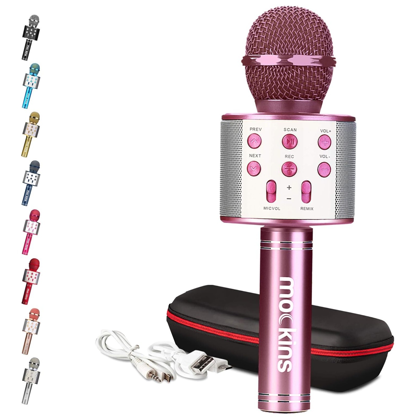 Mockins Portable Wireless Bluetooth KARAOKE MICROPHONE Purple Holiday Gift kids
