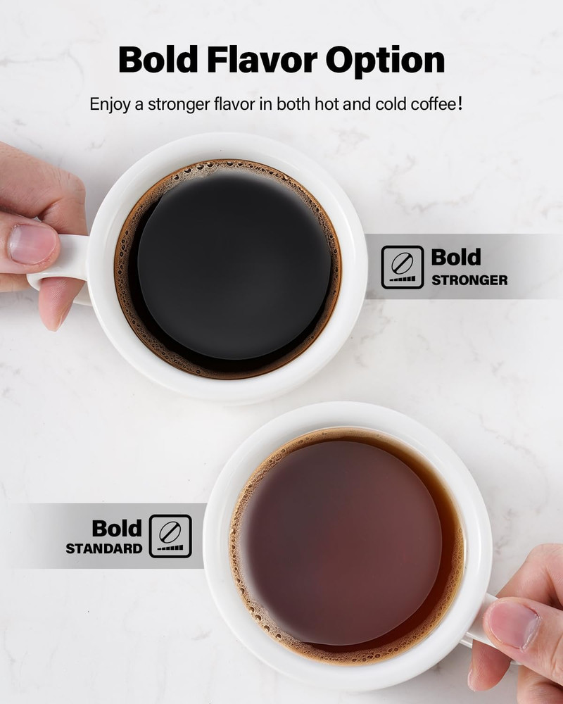 K Cup Coffee Maker with Bold Setting, Single Serve Hot & Iced Coffee Maker for K
