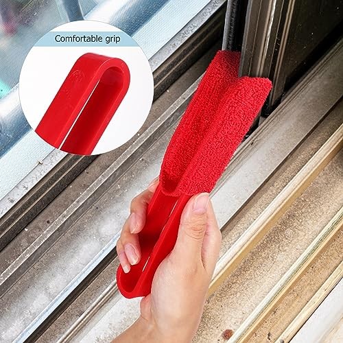 4 Pack Blinds Duster, Window Blind Cleaner Duster Brush with Microfiber
