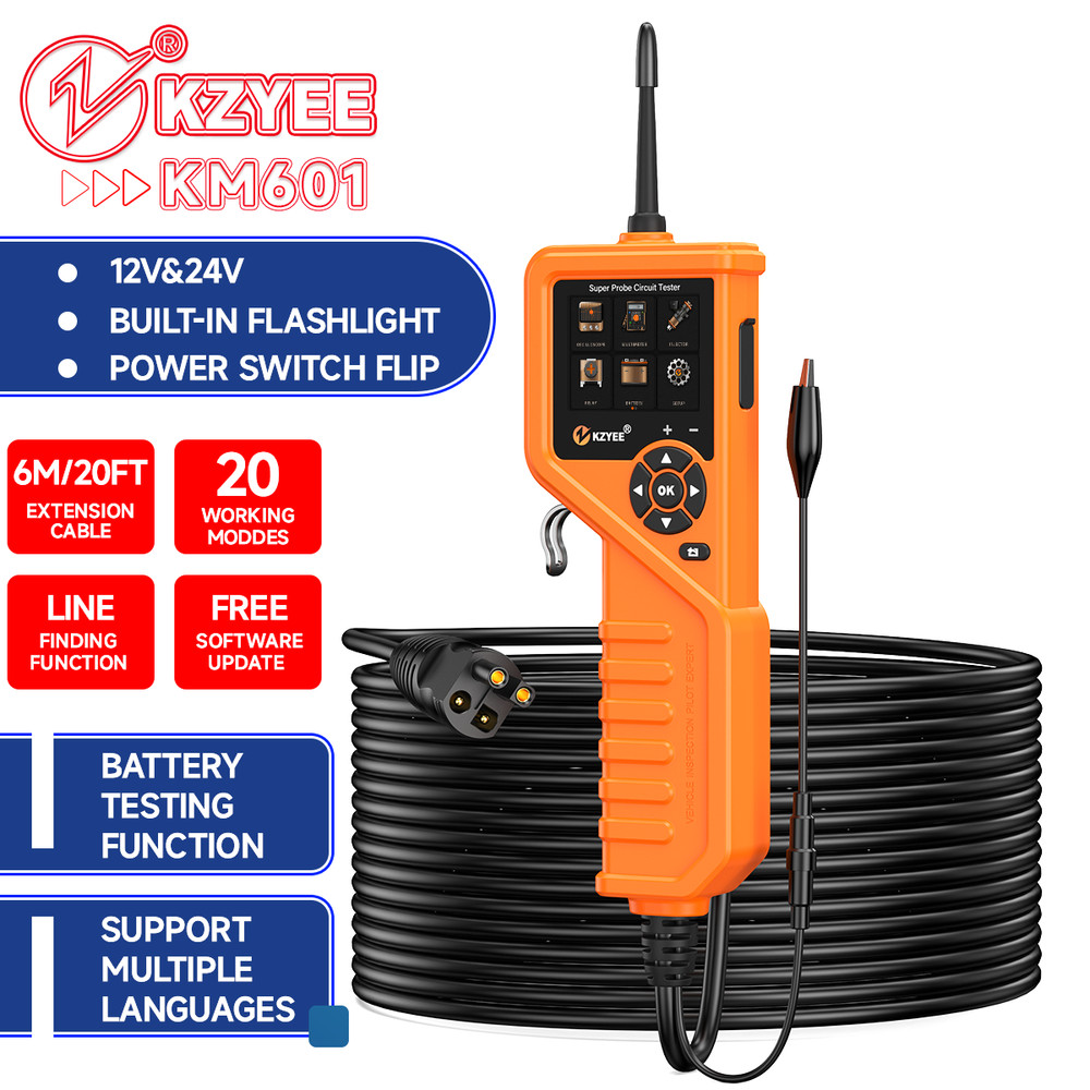 KZYEE KM601 PowerScan Auto Circuit Tester Electrical Probe System Power AVOmeter