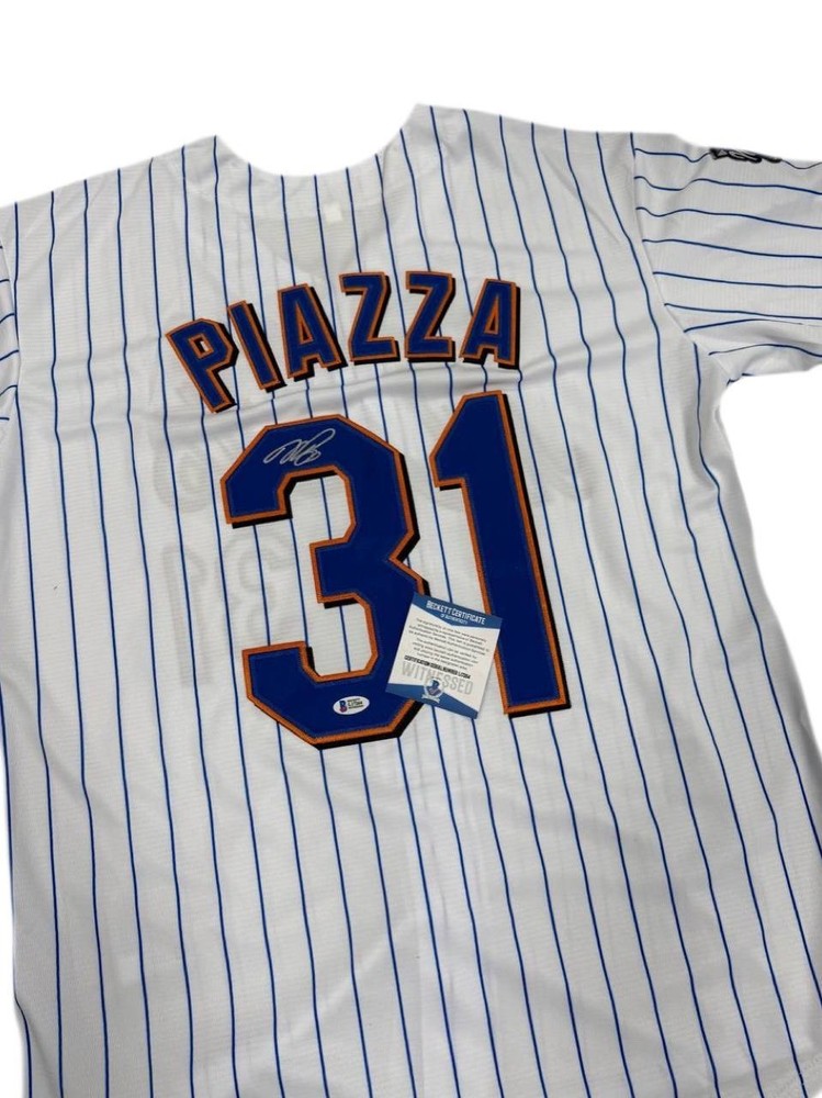 Mike Piazza Jersey Hand Signed MLB Authentic Autograph BAS AUTHENTICATION