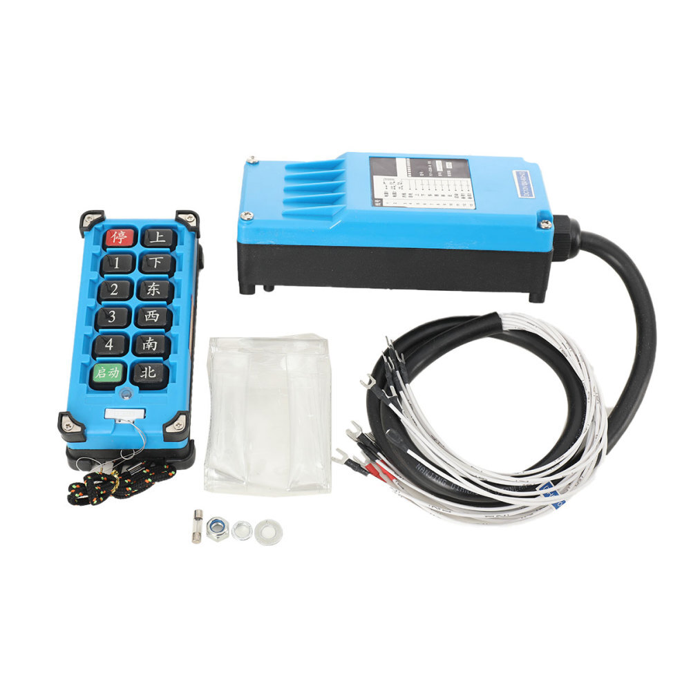 Hoist Crane Push Button Switch Remote Control Industrial Transmitter+Receiver