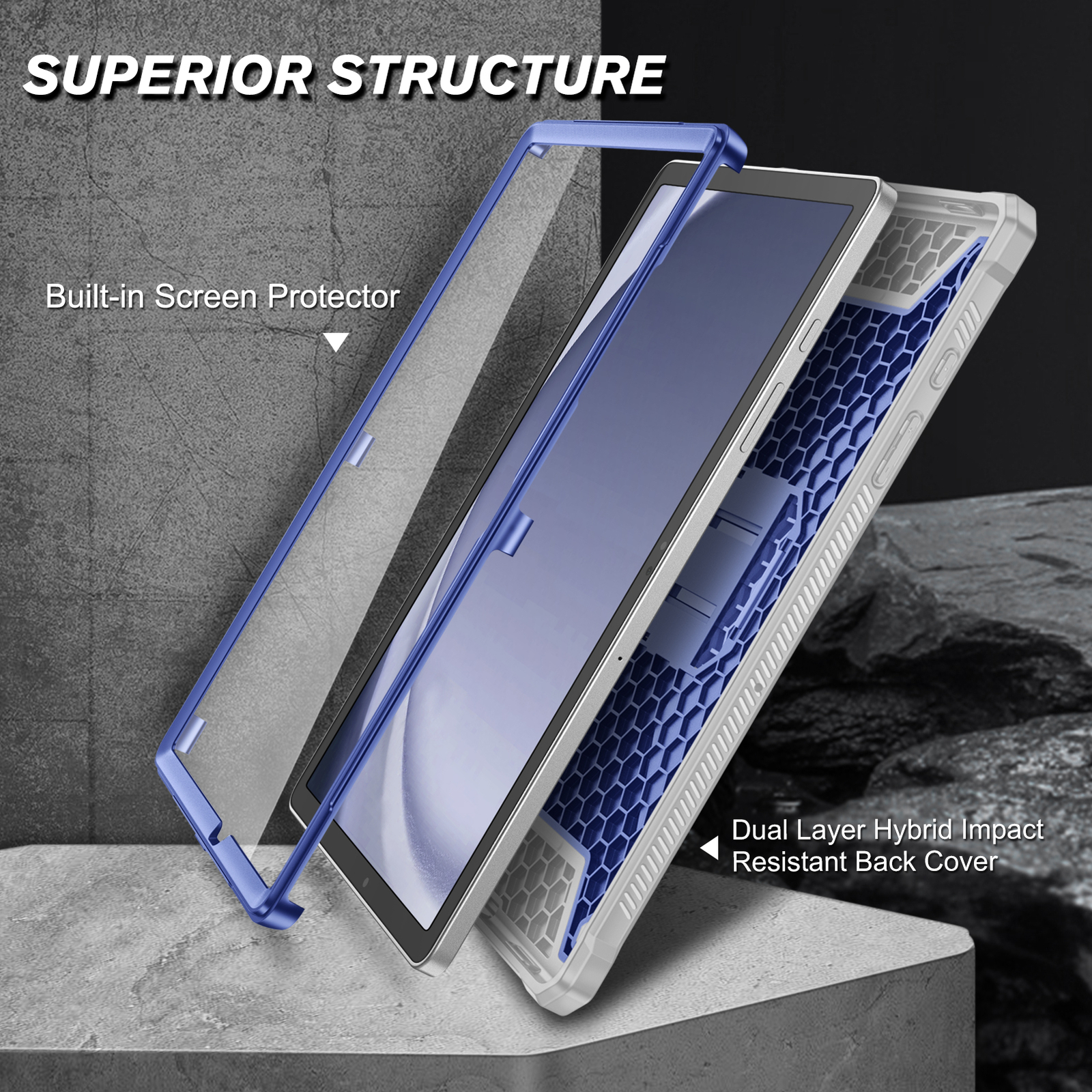 Shockproof Case for Samsung Galaxy Tab A9 Plus 11 Inch 2023 Rugged Cover Stand