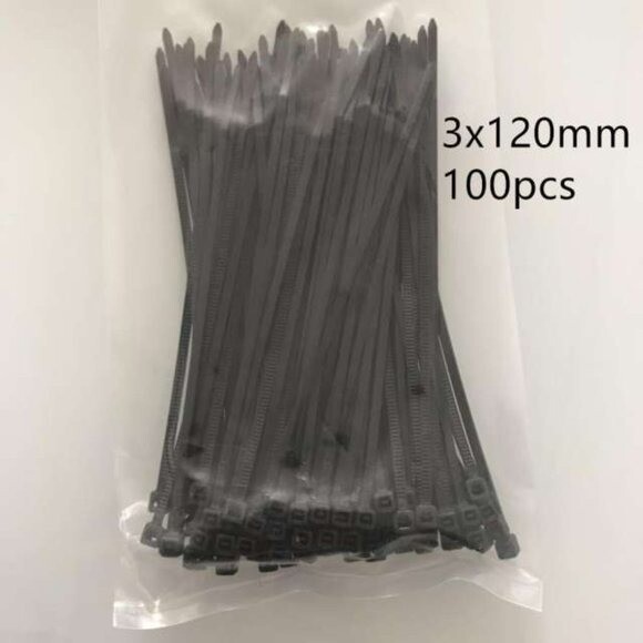 500 Piece Assorted Black Zip Ties