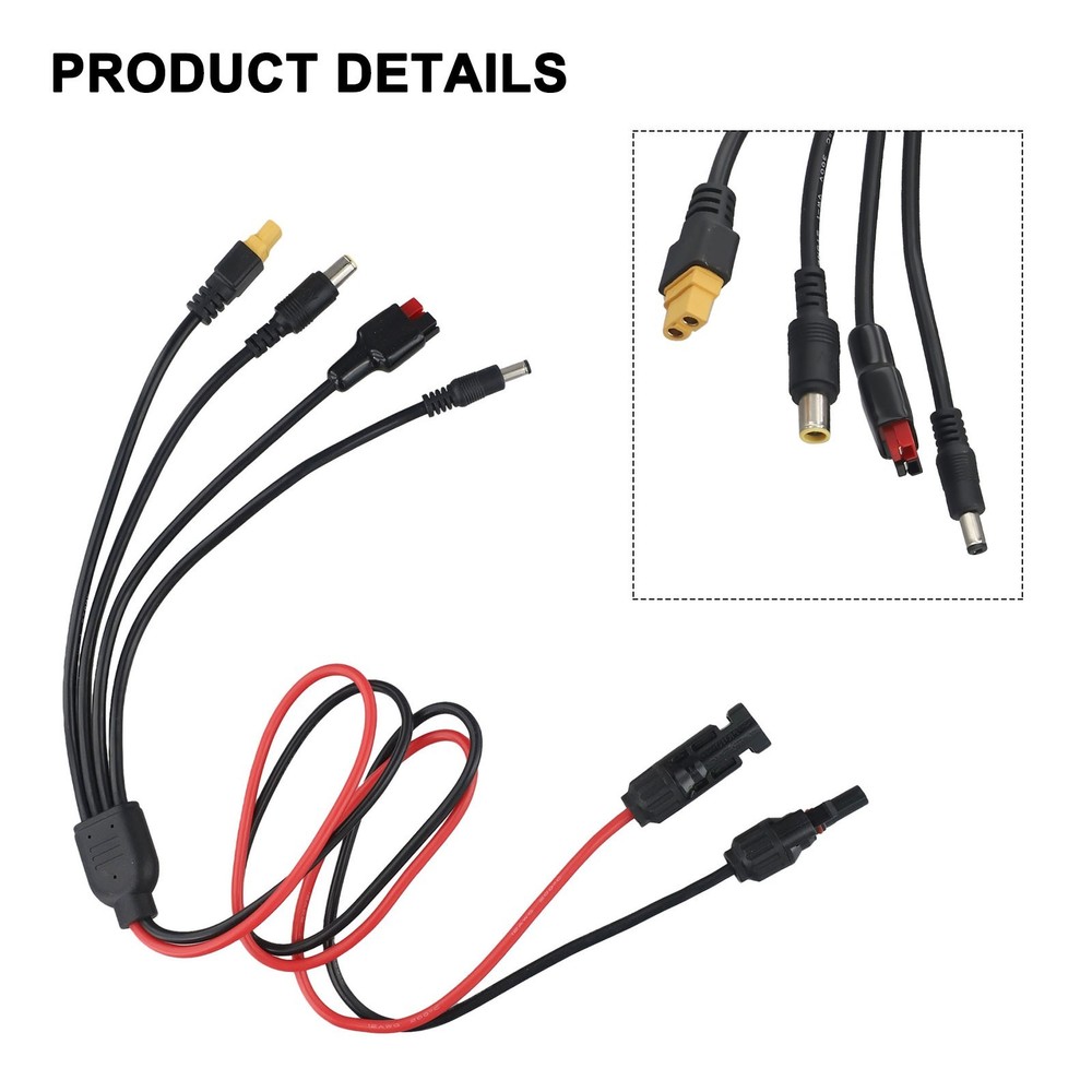 Multifunctional Solar Panel Extension Cable 4 Connectors in 1 Splitter