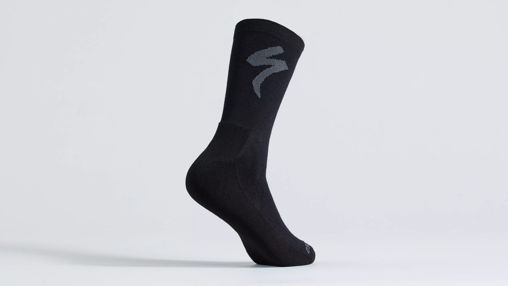 Specialized PrimaLoft® Lightweight Tall Logo Socks - Black / Medium