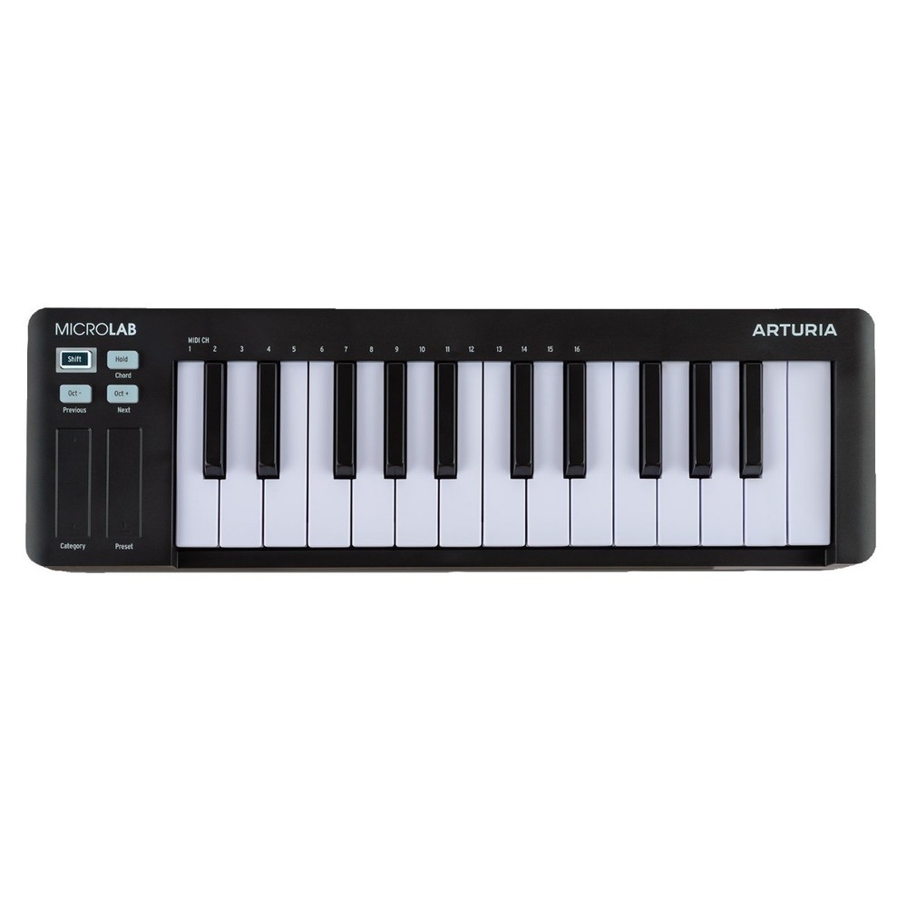 Arturia MicroLab MK3 Black Ultra-Compact MIDI Keyboard Controller