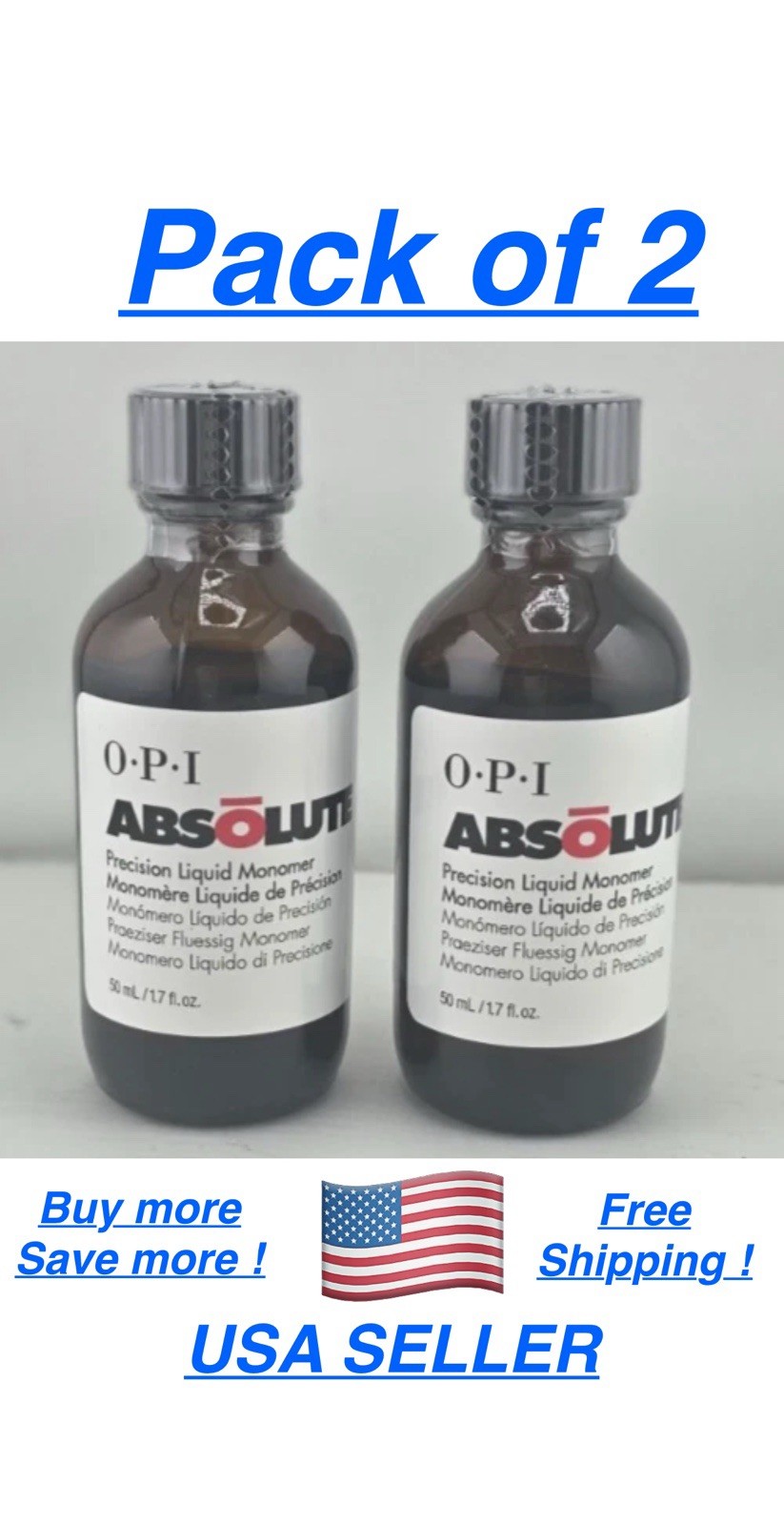 OPI Absolute Precision Liquid Monomer 1.7 Oz 50 ml ( 2 pc )