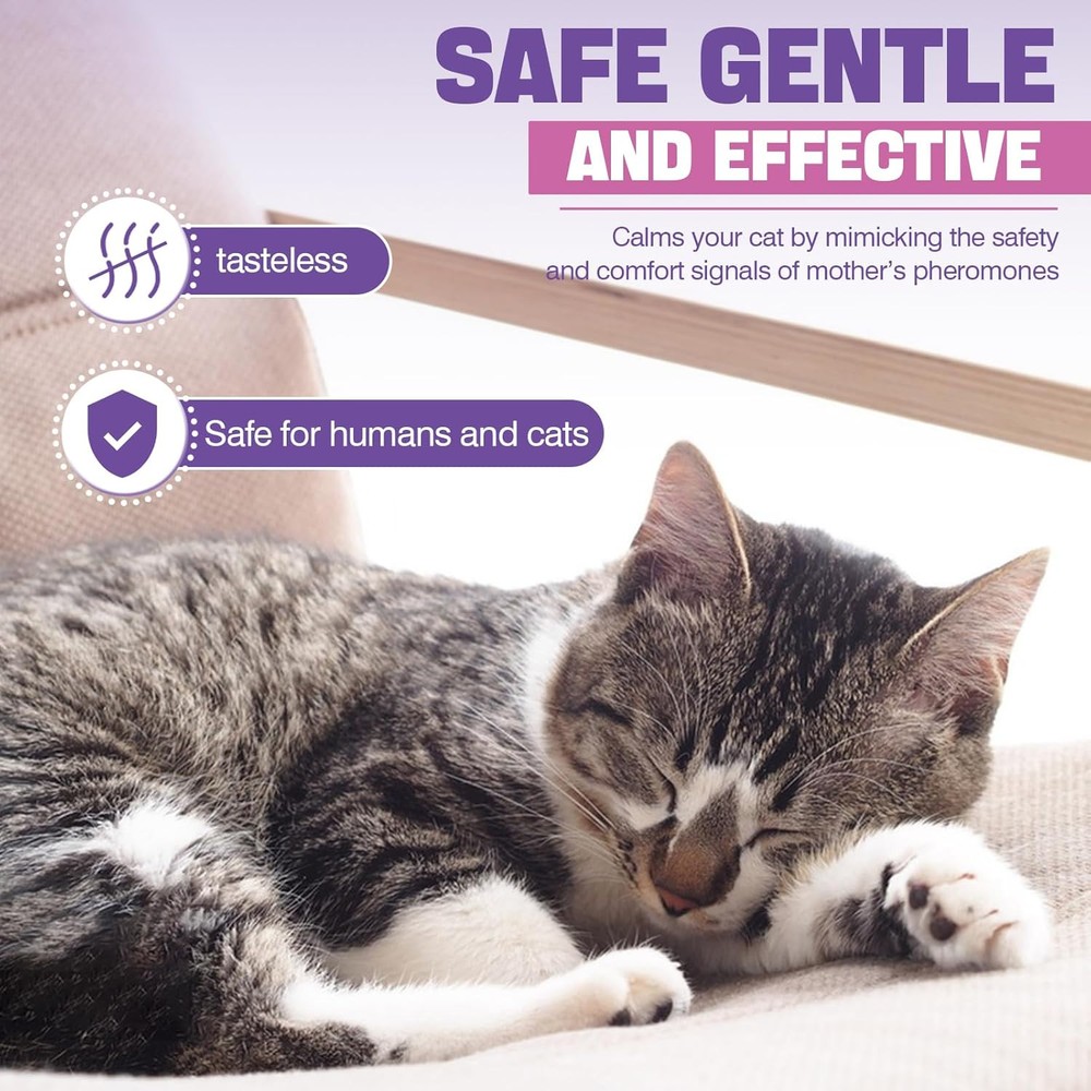 Cat Pheromones Calming Diffuser Refill 6 Pack Multicat 6 PACKs, Purple
