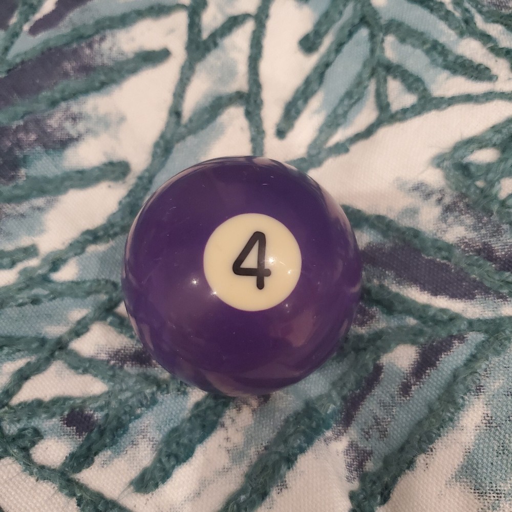 Vintage Replacement 2 1/4" Pool Billiard Ball #4 Solid Purple