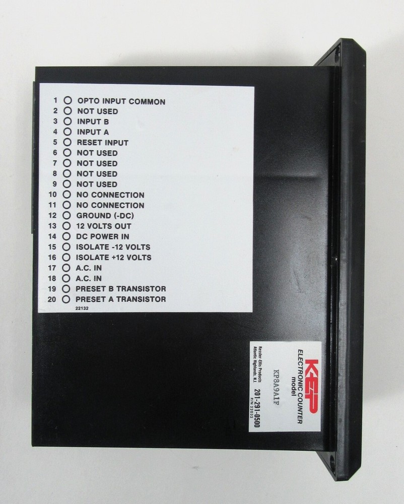 NEW KEPTROL KEP ELECTRONIC COUNTER PROGRAMMABLE RATEMETER MODEL KP8A9A1F