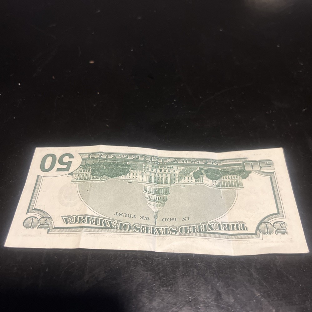 1996 RARE FIND $50 Dollar Bill (NOTE) Error Miscut