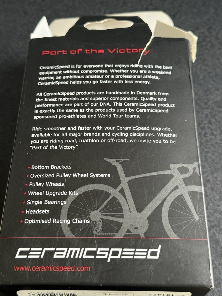 CeramicSpeed Bottom Bracket PF30 OSBB Shimano Blk No. 101422 Open Box