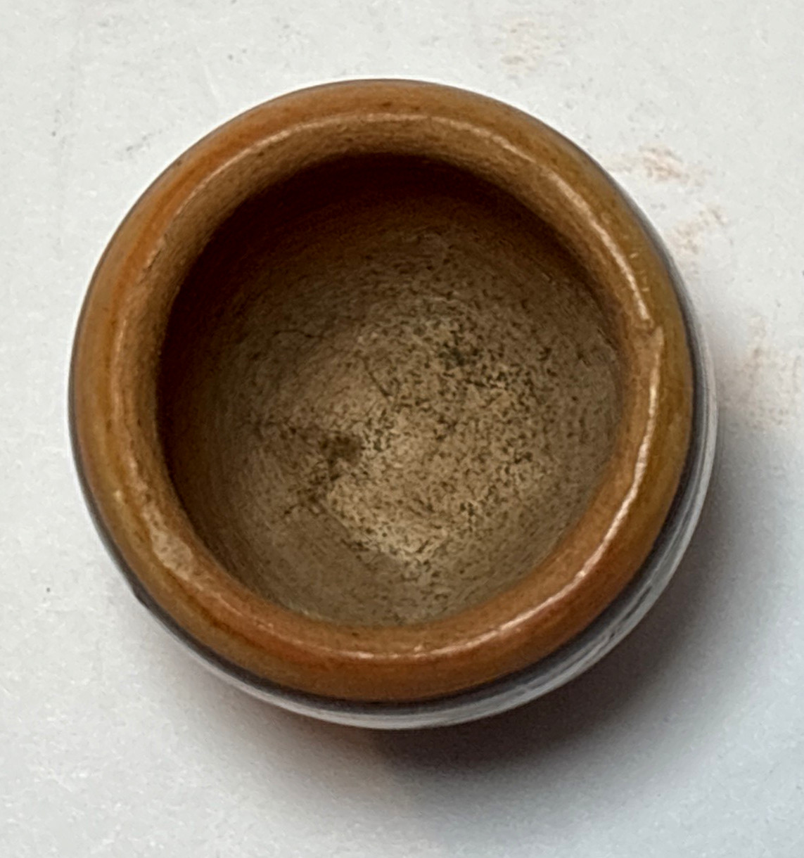 3" Old Hopi Small Vase Polychrome Eagle Wing Lori Ann Tungovia