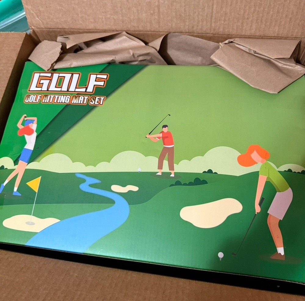 70"x70" Double Sided Golf Chipping Game Hitting Mat Practice Kit / Dart Game