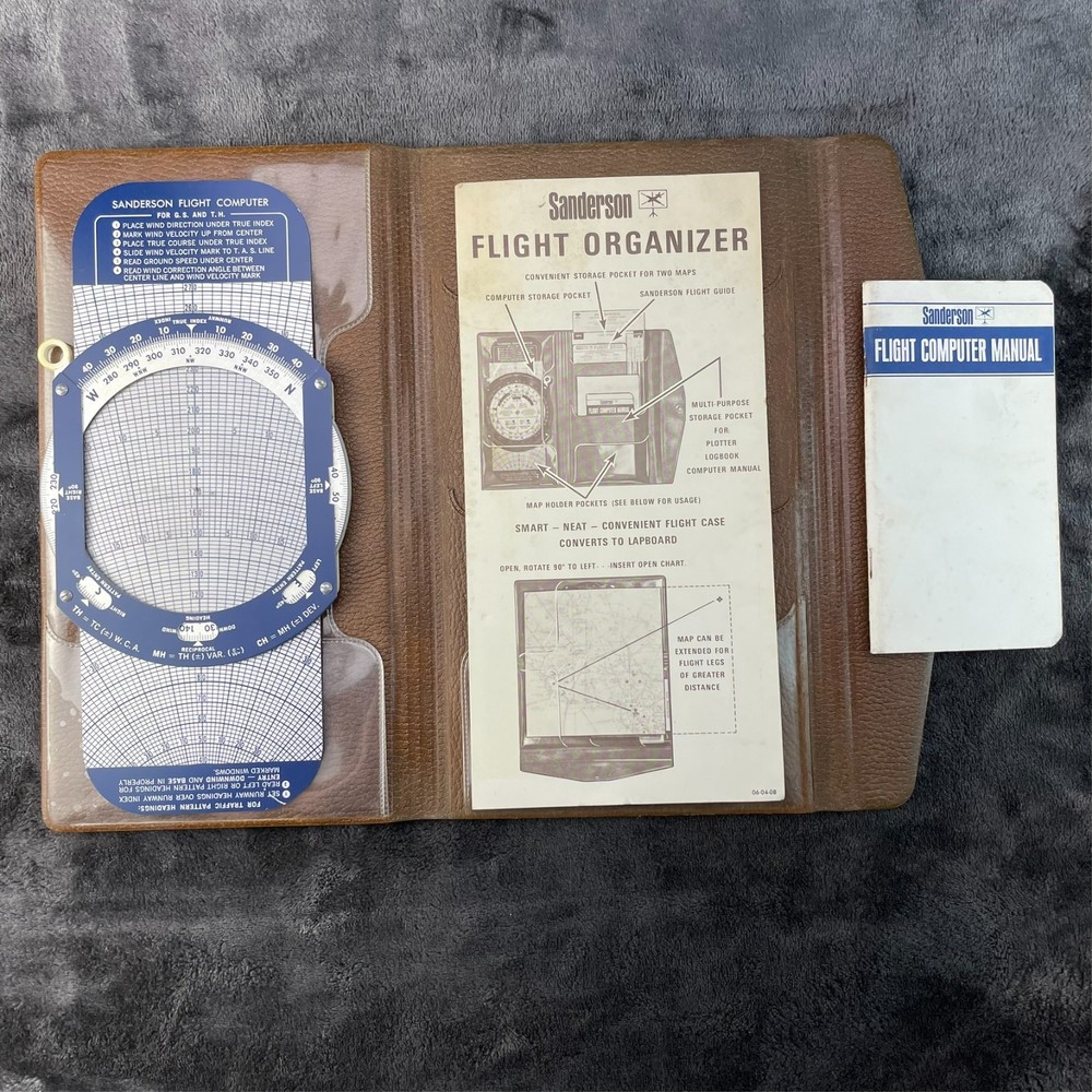 Sanderson Flight Computer Manual and Organizer SC-3A