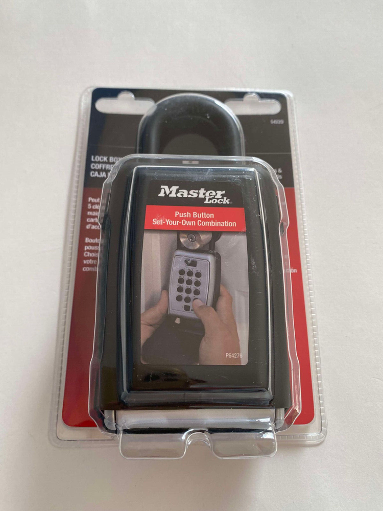 Master Lock Portable Key Lock Box Push Button Resettable Combination 5422D NEW
