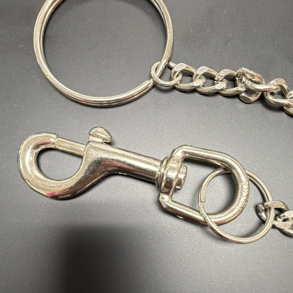 Silver Metal Chain Key Chain for Men Solid Pattern Key Ring Accessory-new