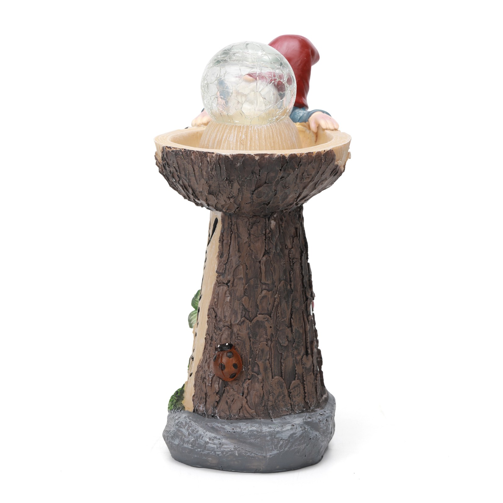 Solar-Powered Weatherproof Gnome Statue with Built-in LED Lights (Resin)