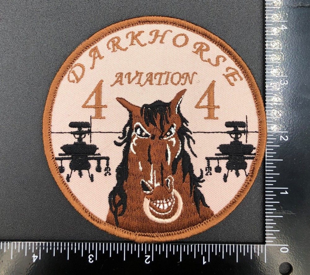 4-4 Aviation Darkhorse Apache Army Aviation Unit Patch OIF OEF