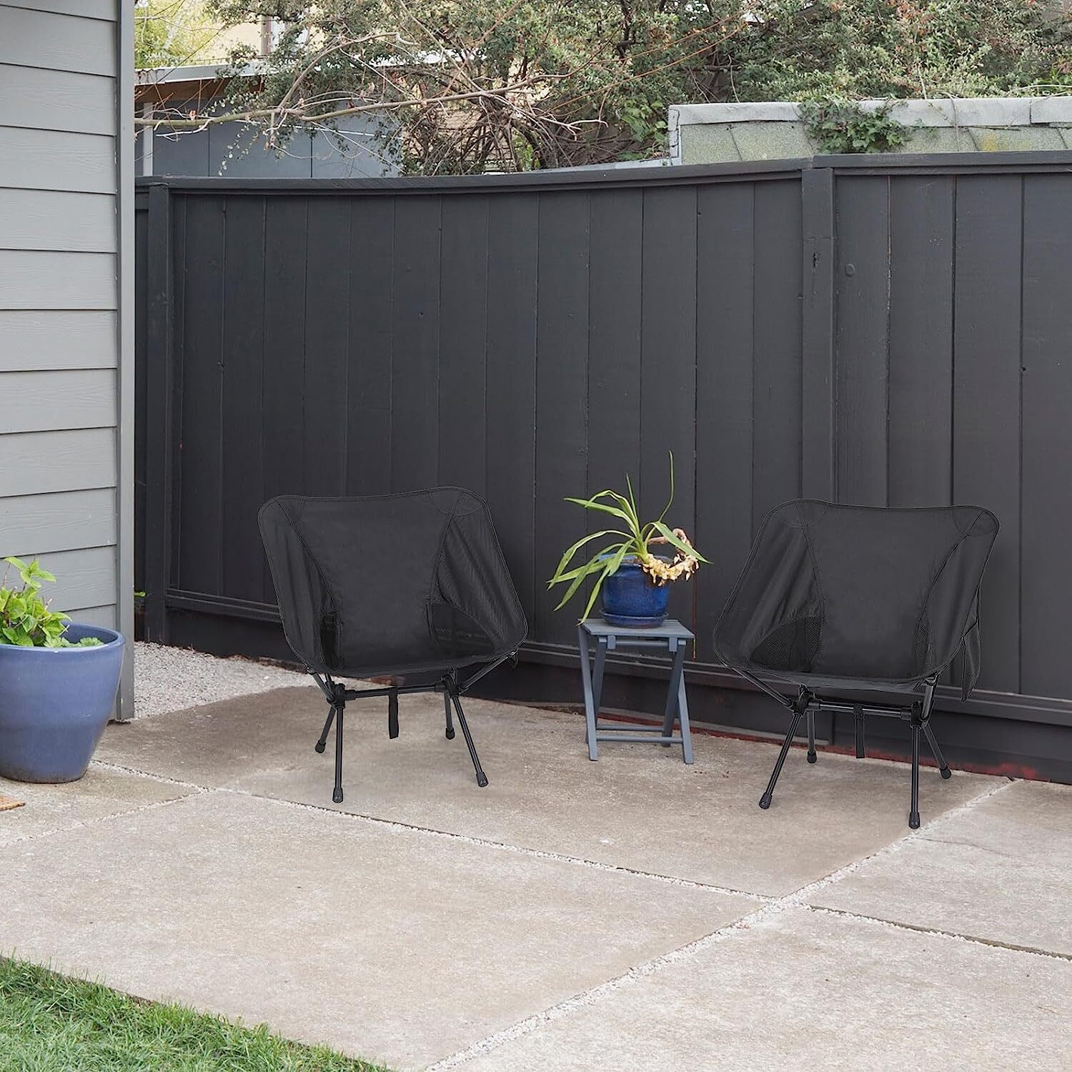 2-Pack Collapsible Camp Chairs w/Carrying Bag Outdoor Chair Camping Hiking