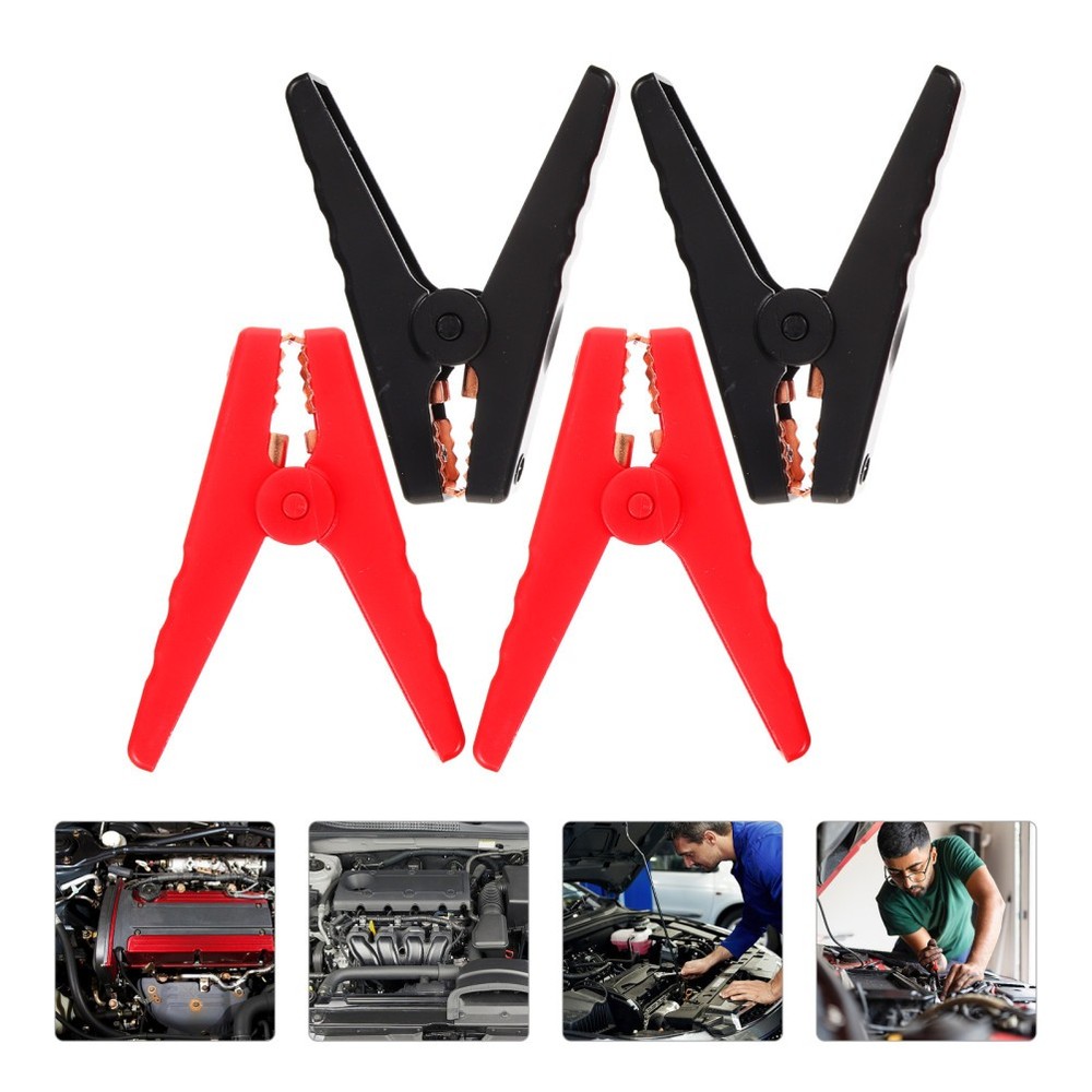4Pcs Booster Cables for Car Battery Jump Starter with Clips