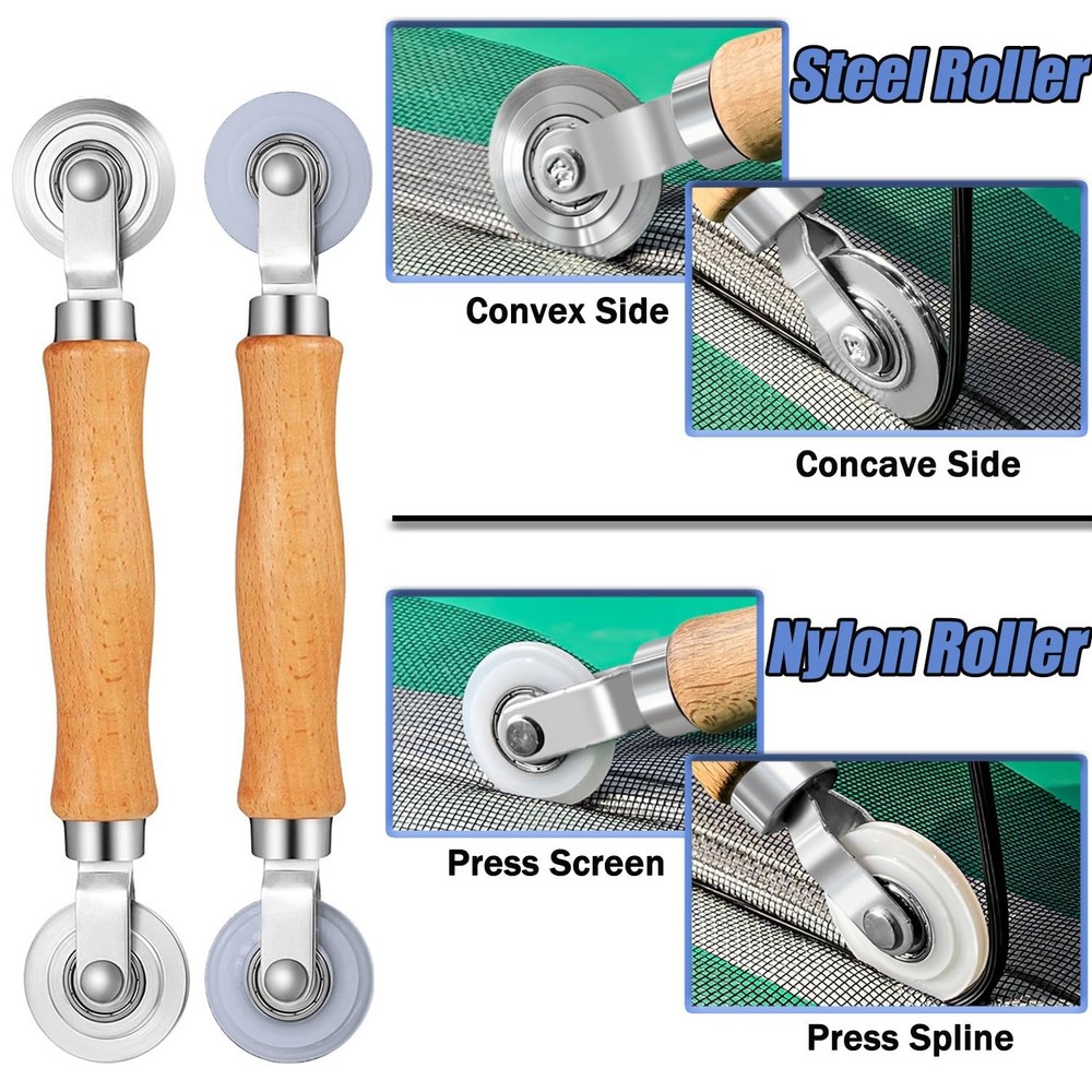 Window Screen Door Repair/Replacement Kit, Include Black Screen Mesh 48"x118"...