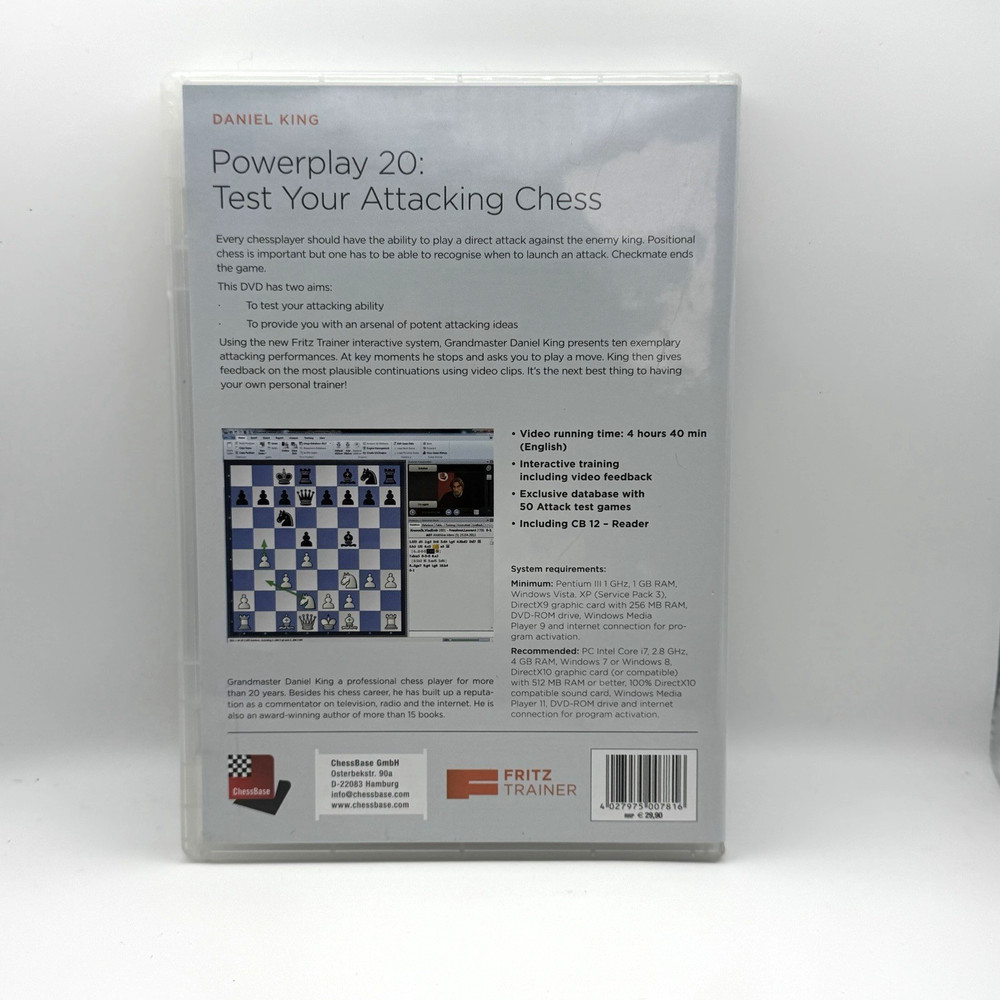 Fritz Trainer - Powerplay 20: Testing Your Attacking Chess - Daniel King DVD-ROM