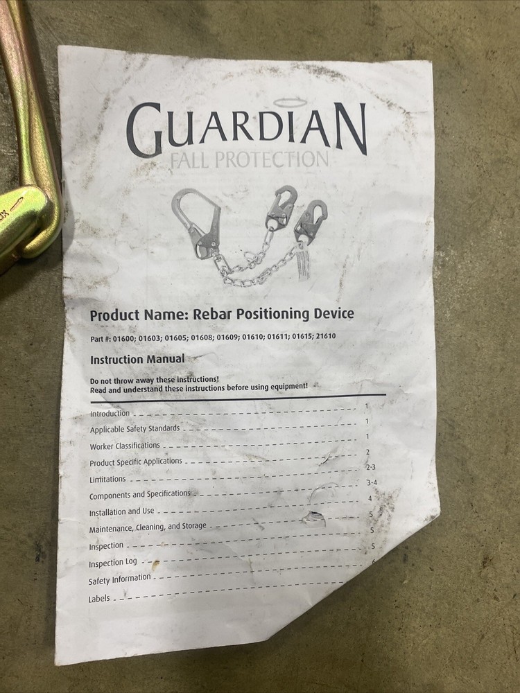 Guardian Fall Protection 01616 REBAR Positioning Device W/Double Locking SnapLB3