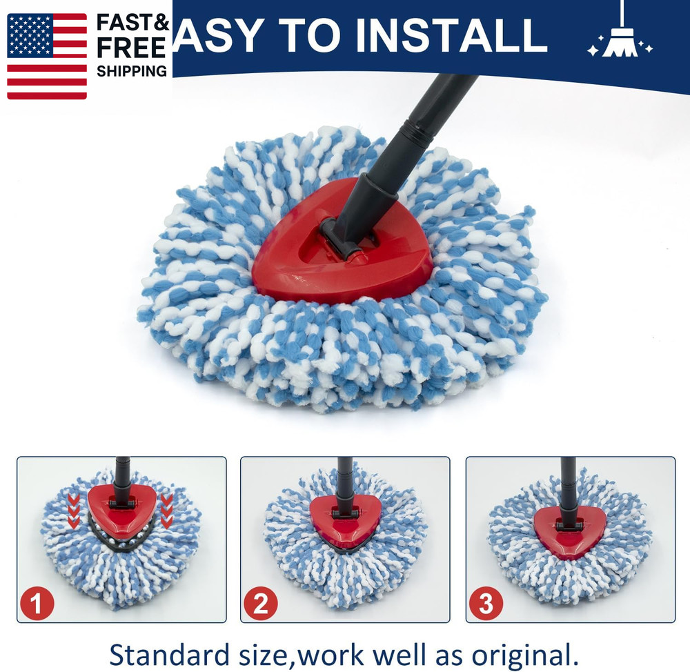 Spin Mop Replacement Head Base Compatible with Ocedar Rinseclean 2 Tank System