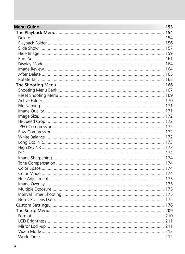 Nikon D2x — User Guide Manual Documentation — 1/2 Size 5.5" x 8.5" Small Compact
