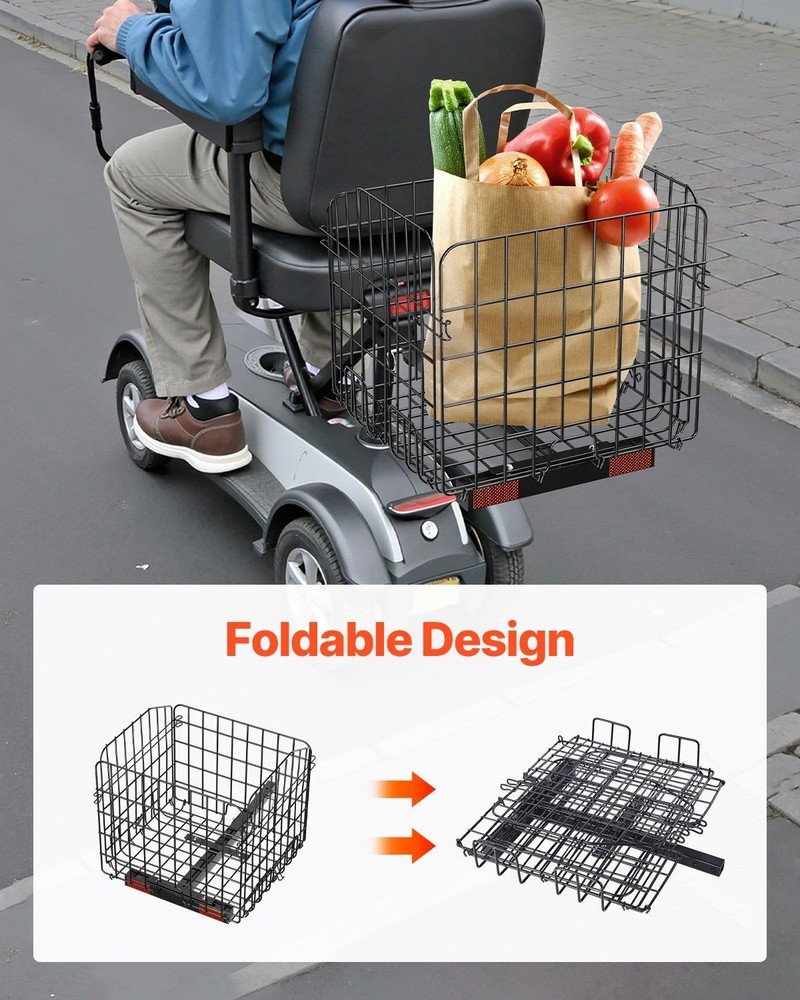 33lb Capacity Folding Wire Basket Lightweight Durable Design