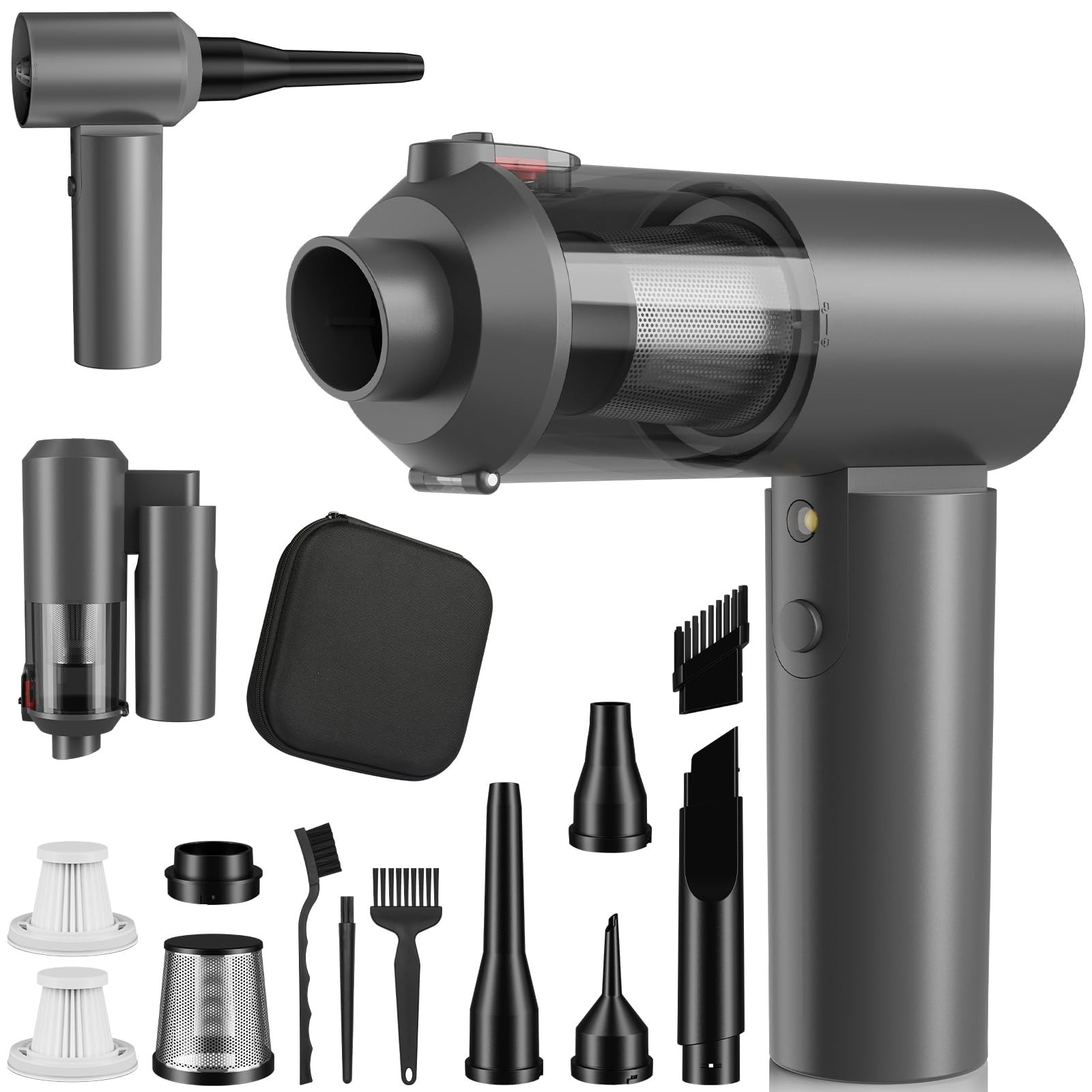 Car Vacuum Portable Cordless with 16000PA Ultra Suction 4-in-1 Foldable ​A