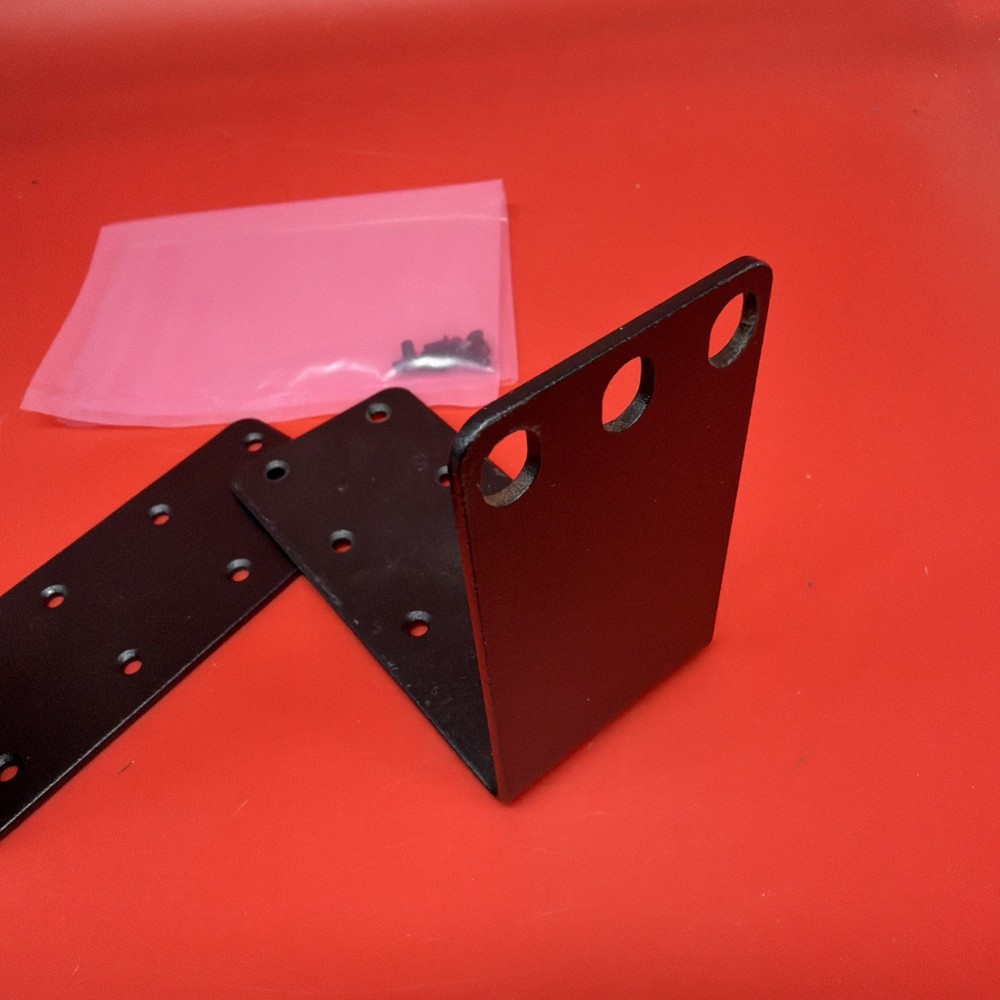 1U Rack Mount Ears Black 3” Width Each