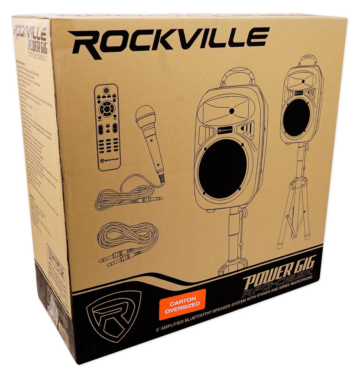 Rockville Dual 8" Phone/ipad/Laptop Youtube Karaoke Machine/System+Wireless Mics