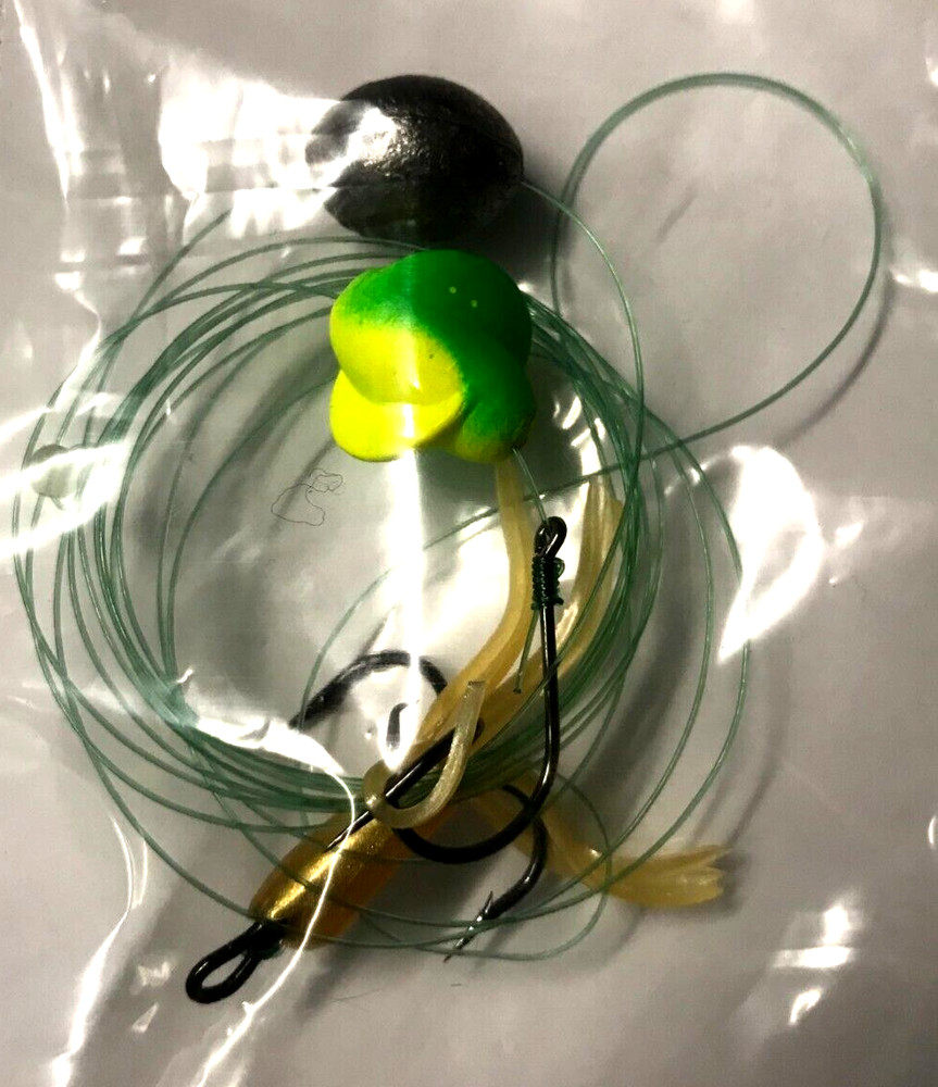 1 Bait Rig #1 Treble hook --  1/2oz. egg sinker  -- spin float + #2 single Hook