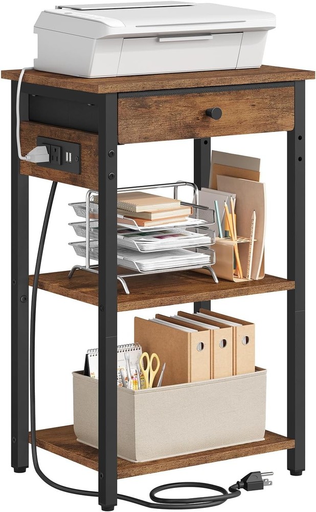 Printer Stand-Desktop Shelf Storage Organizer Printers,Small End Table Book