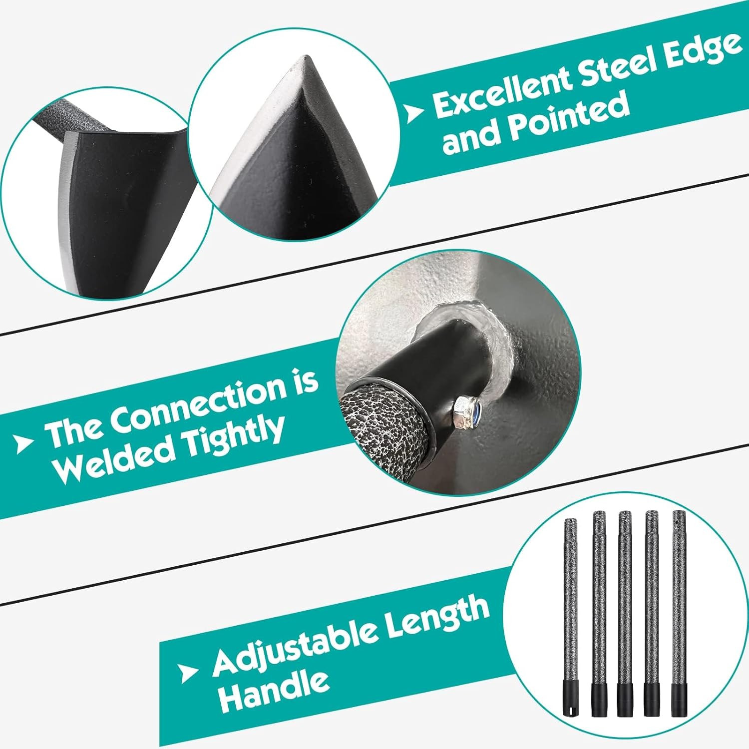 Hoe Garden Tool,Triangle Gardening Hoe with Sharp Blade for Digging,Weeding,Cutt