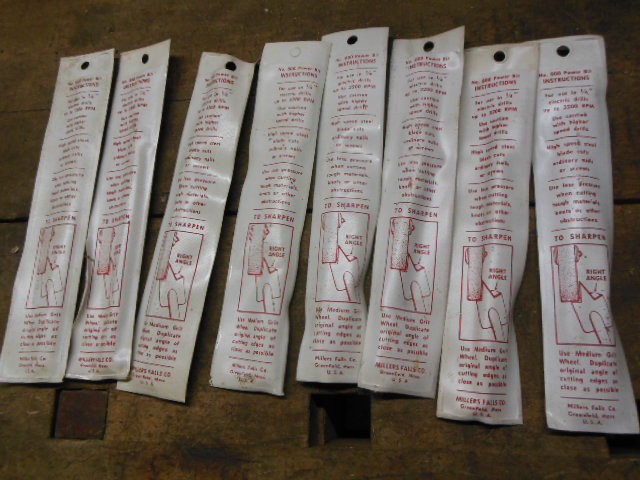 vintage Millers Falls high speed steel power bits old workshop tool