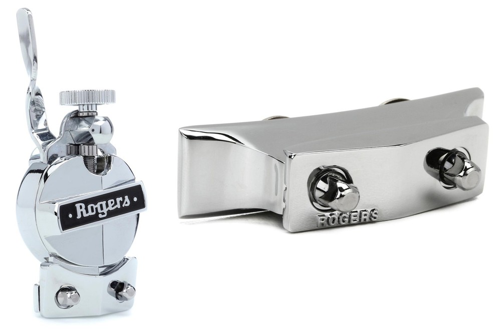 Rogers Drums Round Clockface Throw Off + Rogers Drums 390RB Value Bundle