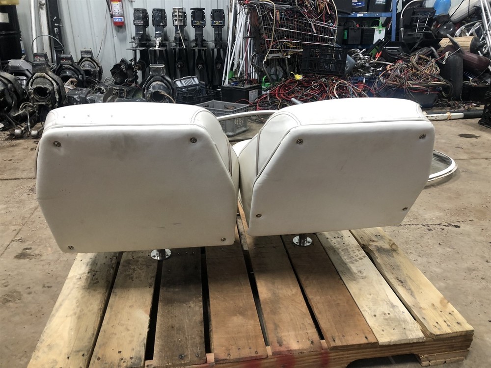 boat captains chairs seats white