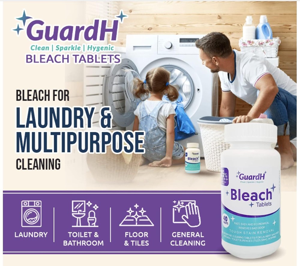 Bleach Tablets - 40 count. for laundry and multipurpose cleaning....